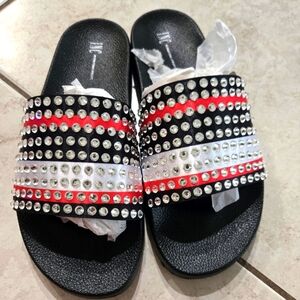INC International Concepts Black and White Sandals